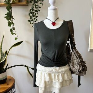 ALO Yoga Dark Green Long Sleeve Top